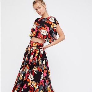 Crop top skirt set Free People